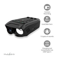 Nedis Cycling Camera | 1080p@30fps | 2 MPixel | 600 min | 70 ° | 600 min | Mounts included | Black 