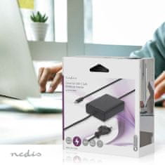 Nedis Adapter za prenosni računalnik | GaN | 45 W | 5/9/12/15/20 V DC | 2,25 / 2,33 / 2,92 / 3,0 A | Uporablja se za: prenosni računalnik/pametni telefon/tablični računalnik | Euro / Type-C (CEE 7/16) 