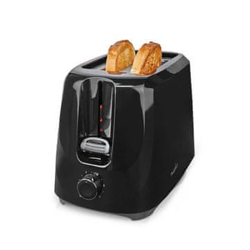Nedis Toaster | 2 reži | Stopnje zapečenosti: 6 | Črna