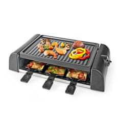 Nedis Gourmet / Raclette | Grill | 6 Persons | Spatula | Temperature setting | Non stick coating | Rectangle 