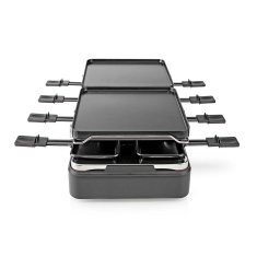 Nedis Gourmet / Raclette | Grill / Stone | 8 Persons | Spatula | Temperature setting | Non stick coating | Rectangle 