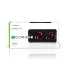 Nedis Digital Alarm Clock Radio | LED Display | 1x 3.5 mm Audio Input | Time projection | AM / FM | Snooze function | Sleep timer | Number of alarms: 2 | Black 