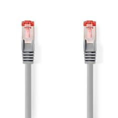 Nedis Omrežni kabel CAT6 | RJ45 Moški | RJ45 Moški | S/FTP | 0,15 m | Okrogla | LSZH | Siva | Oznaka 