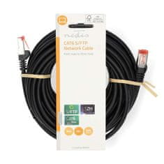 Nedis CAT6 Network Cable | RJ45 Male | RJ45 Male | S/FTP | 10.0 m | Round | LSZH | Black | Label 