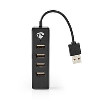 Nedis USB zvezdišče | USB-A moški | 4x USB A ženski | 4 vrata | USB 2.0 | USB napajanje