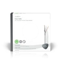 Nedis Koaksialni kabel na kolutu | Varno 4G / LTE | 75 ohmov | Trojno zaščiten | ECA | 50,0 m | Koaksialni | PVC | Bela | Darilna škatla 