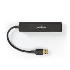 Nedis USB zvezdišče | USB-A moški | USB-A ženski | 4 vrata | USB 3.2 Gen 1 | USB napajanje | 4x USB 