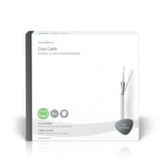 Nedis Koaksialni kabel na kolutu | RG59U | 75 ohmov | Dvojno zaščiten | ECA | 50,0 m | Koaksialni | PVC | Bela | Darilna škatla 