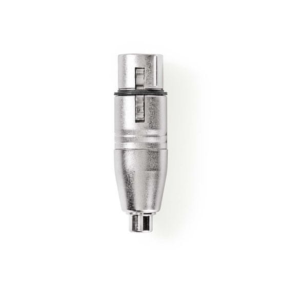Nedis XLR adapter | XLR 3-pin ženski | RCA Ženski | Ponikljano | Naravnost | Kovina | Srebro | 10 kosov | Polybag