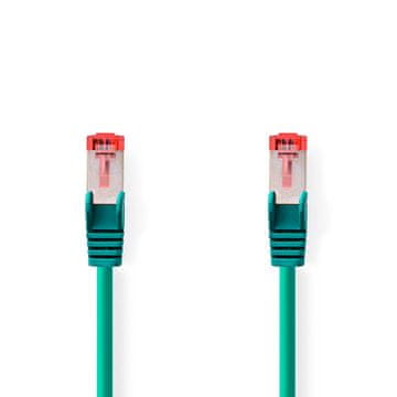 Nedis Omrežni kabel CAT6 | RJ45 Moški | RJ45 Moški | S/FTP | 20,0 m | Okrogla | LSZH | Zelena | Polybag