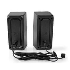 Nedis Gaming Speaker | Kanali zvočnikov: 2.0 | USB napajanje | 3,5 mm moški | 18 W | LED | Nadzor glasnosti 