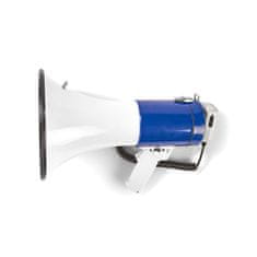 Nedis Megaphone | Maximum range: 1500 m | Maximum Volume control: 135 dB | Detachable Microphone | Built-in siren | Shoulder strap | Blue / White 