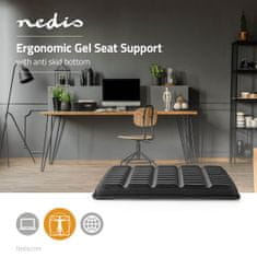 Nedis Ergonomska sedežna blazina | Gel | Črna 