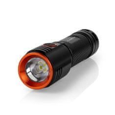 Nedis LED ficklampa | Batteridriven | 3.7 V DC | 20 W | Inbyggd litiumjon | batterier medföljer | Uppladdningsbara | Angivet ljusflöde: 2000 lm | Belysningsräckvidd: 180 m | Strålvinkel: 10 ° 