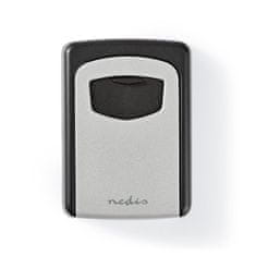 Nedis Vault | Key Safe | Combination Dial Lock | Indoors and Outdoors | 2 Keys Included | Gray / Black 