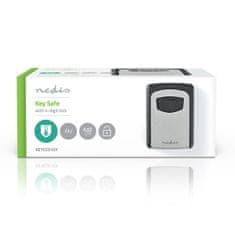 Nedis Vault | Key Safe | Combination Dial Lock | Indoors and Outdoors | 2 Keys Included | Gray / Black 