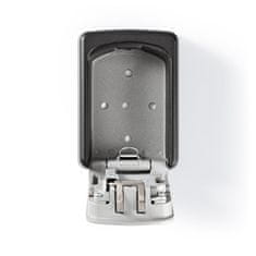 Nedis Vault | Key Safe | Combination Dial Lock | Indoors and Outdoors | 2 Keys Included | Gray / Black 