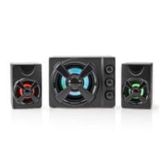 Nedis Gaming speakers | Speaker channels: 2.1 | USB power | 3.5 mm Male | 33 W | LED | Volume control 