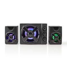 Nedis Gaming speakers | Speaker channels: 2.1 | USB power | 3.5 mm Male | 33 W | LED | Volume control 