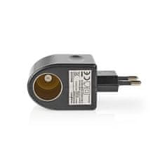 Nedis Eluttag Adapter | Evro/tip C (CEE 7/16) | 100 - 240 V AC 50/60 Hz | 12 V DC | 6 W | Strömadapter | 0,3 A | Svart | Plast 