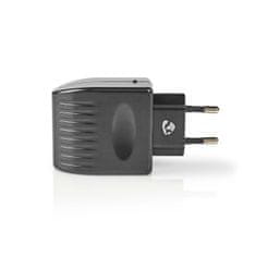 Nedis Eluttag Adapter | Euro / Typ C (CEE 7/16) | 100 - 240 V AC 50/60 Hz | 12 V DC | 6 W | Strömadapter | 0.3 A | Svart | Plast 