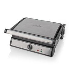 Nedis Contact Grill | 2000 W | 29 x 23 cm | Adjustable temperature control | Plastic / Stainless steel 