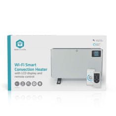 Nedis Konvekcijski grelnik SmartLife | Wi-Fi | 2000 W | 3 Nastavitve toplote | LCD | 5 - 37 °C | Nastavljiv termostat | Bela 
