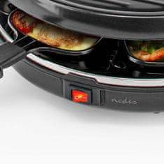 Nedis Gourmet / Raclette | Grill | 6 Persons | Spatula | Non-stick coating | Round 