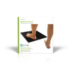 Nedis Personal Scale | Digital | Black | Tempered Glass | Maximum weighing capacity: 150kg 