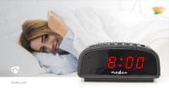 Nedis Digital desktop alarm clock | LED Display | Snooze function | No | Black 