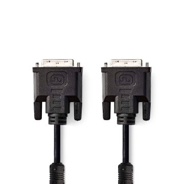 Nedis DVI kabel | DVI-I 24+5-polni moški | DVI-I 24+5-polni moški | 2560x1600 | Ponikljano | 2,00 m | Naravnost | PVC | Črna | Plastična vrečka