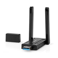 Nedis Nätverks dongle | Wi-Fi | AC1200 | 2,4/5 GHz (dvopasovni) | USB3.0 | Skupna hitrost Wi-Fi: 1200 Mbps | Windows 10 / Windows 11 / Windows 8 