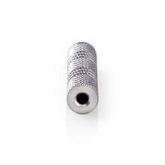 Nedis Stereo avdio adapter | 3,5 mm Hona | 3,5 mm Hona | Plošče iz niklja | Rak | Kovina | Srebro | 1 kos | Zaklepanje 