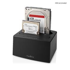 Nedis Priklopna postaja za trdi disk | USB 3.2 Gen1 | USB Type-A | 2 diska | 2,5/3,5" | USB 3.2 Gen1 | Priklopna postaja | Namizni računalnik 