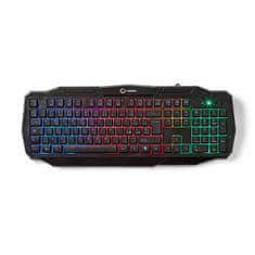 Nedis Gaming Combo Kit | 4-v-1 | Tipkovnica, slušalke, miška in podloga za miško | Modra/črna | QWERTY | Postavitev IT 