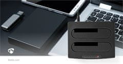 Nedis Priklopna postaja za trdi disk | USB 3.2 Gen1 | USB Type-A | 2 diska | 2,5/3,5" | USB 3.2 Gen1 | Priklopna postaja | Namizni računalnik 