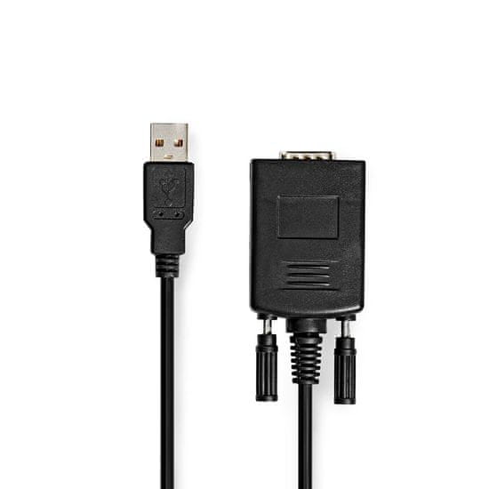 Nedis RS232 pretvornik | USB-A moški | RS232 | Ponikljano | 0,90 m | Okrogla | PVC | Črna | Škatla