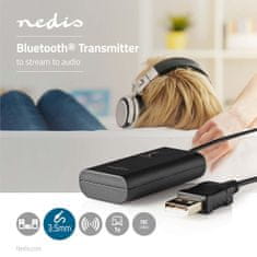 Nedis Bluetooth oddajnik | Priključni vhod: 1x AUX / 1x USB | SBC | Do 1 enota | Črna 