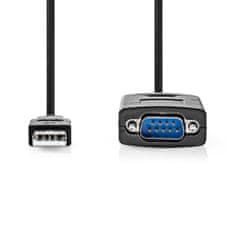 Nedis RS232 pretvornik | USB-A moški | RS232 | Ponikljano | 0,90 m | Okrogla | PVC | Črna | Škatla 