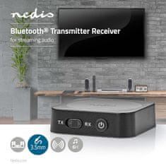 Nedis Bluetooth Transceiver | Anslutningsingång: 1x AUX | Anslutningsutgång: 1x AUX | SBC | Upp till 1 enhet | Maximal batteritid: 6 timmar | Svart 