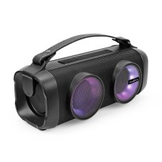 Nedis Bluetooth Party Boombox | 5 timer | 2.0 | 24 W | Medieafspilning: AUX / USB | Kan parres | Bærehåndtag | Fest lys | Sort 