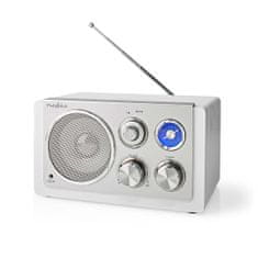 Nedis FM radio | Oblikovanje plošč | FM | Napajalnik | Analogni | 15 W | Bluetooth | Bela 