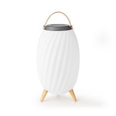 Nedis Bluetooth zvočnik z razpoloženjsko osvetlitvijo | 6 ur | Ambientalna zasnova | 60 W | Mono | RGB / topla bela | IPX5 | Sinhronizirati | Siva/bela 