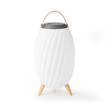 Nedis Bluetooth zvočnik z razpoloženjsko osvetlitvijo | 6 ur | Ambientalna zasnova | 60 W | Mono | RGB / topla bela | IPX5 | Sinhronizirati | Siva/bela