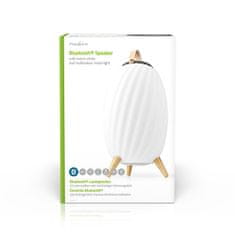 Nedis Bluetooth zvočnik z razpoloženjsko osvetlitvijo | 6 ur | Ambientalna zasnova | 60 W | Mono | RGB / topla bela | IPX5 | Sinhronizirati | Siva/bela 
