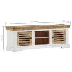 Vidaxl TV omarica 110x30x40 cm trden mangov les