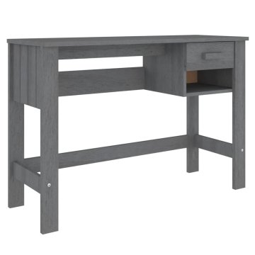 Vidaxl Pisalna miza 110x40x75 cm trdna borovina