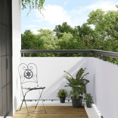 shumee Balkonsko platno belo 1000x80 cm poli ratan