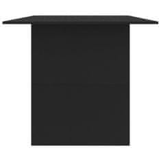 Vidaxl Jedilna miza črna 180x90x76 cm iverna plošča