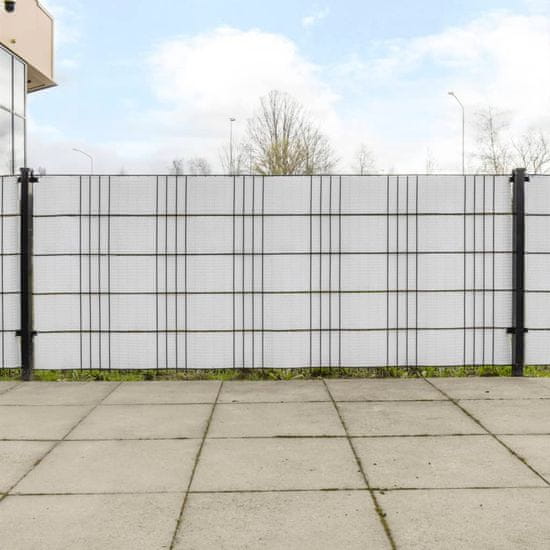shumee Balkonsko platno 10 kosov belo 255x19 cm poli ratan